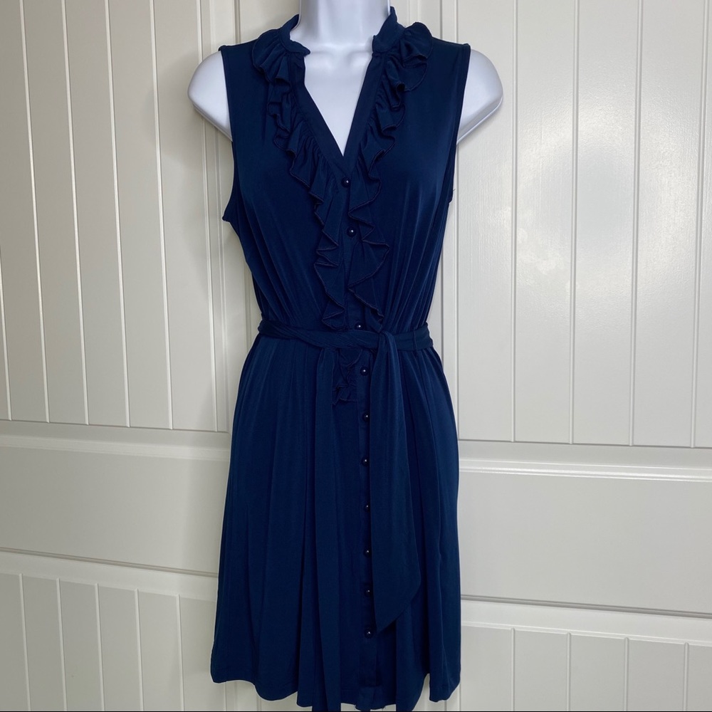 Daisy Fuentes NWT belted Navy dress size small